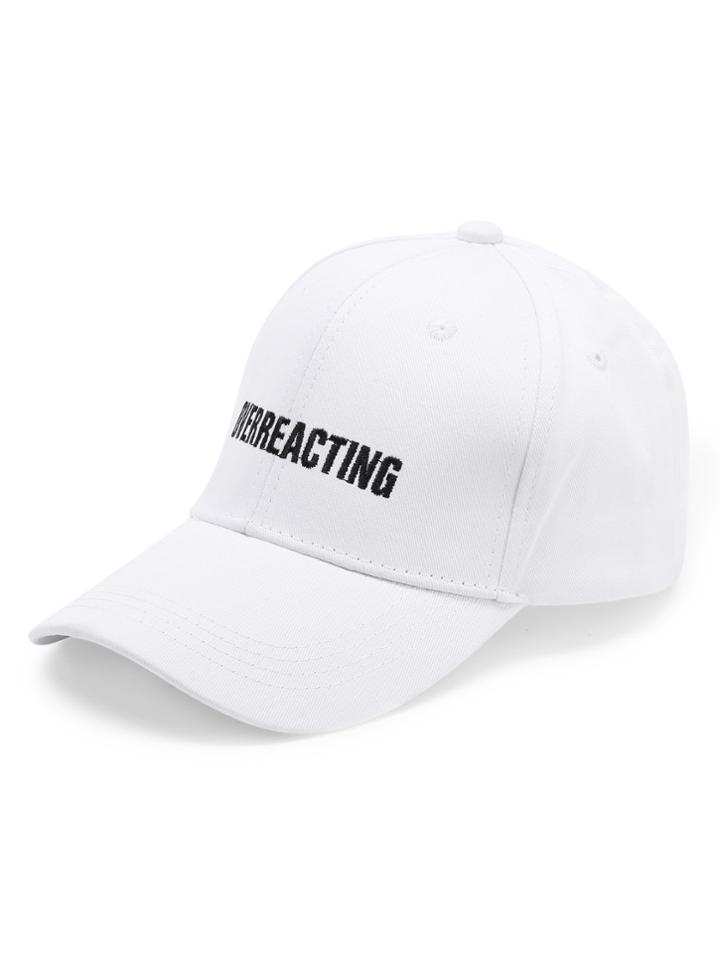 Romwe Slogan Embroidery Baseball Hat