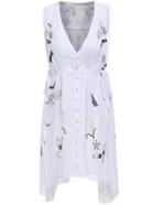 Romwe Deep V Neck With Bead Shell Chiffon Dress