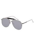 Romwe Silver Lenses Fashionable Sunglasses