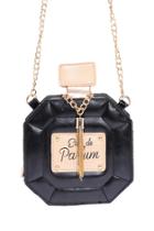 Romwe Romwe Perfume Shaped Mini Black Bag