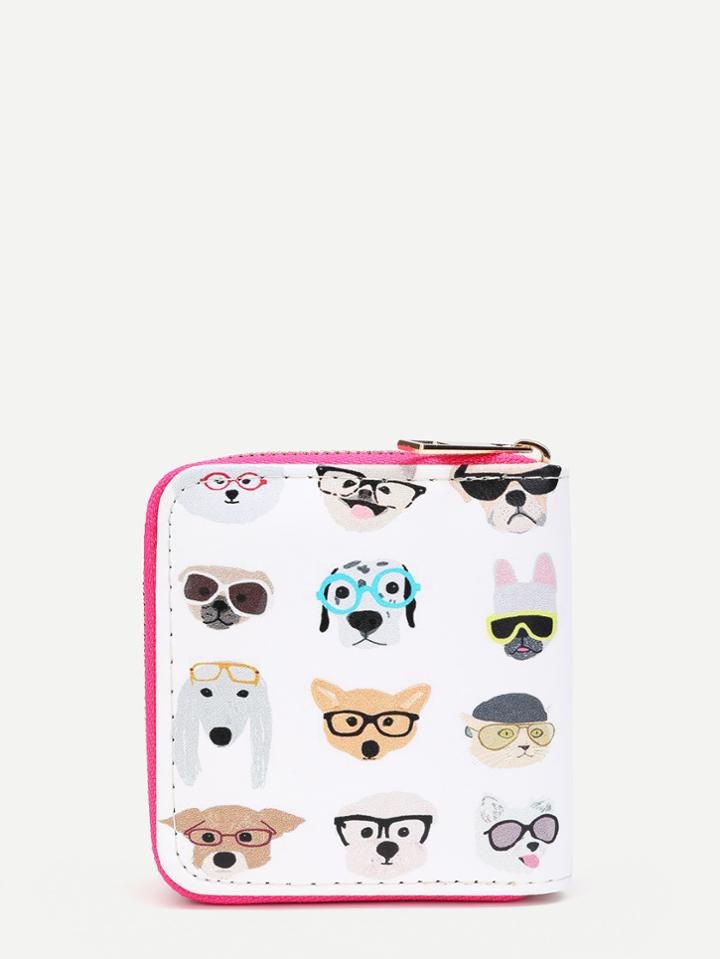 Romwe Cool Animal Print Pu Wallet