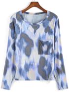 Romwe Camouflage Pocket Loose T-shirt