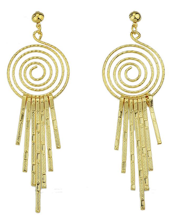 Romwe Fashion Style Gold Plated Long Hanging Earrings