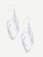 Romwe Silver Geometric Drop Earrings