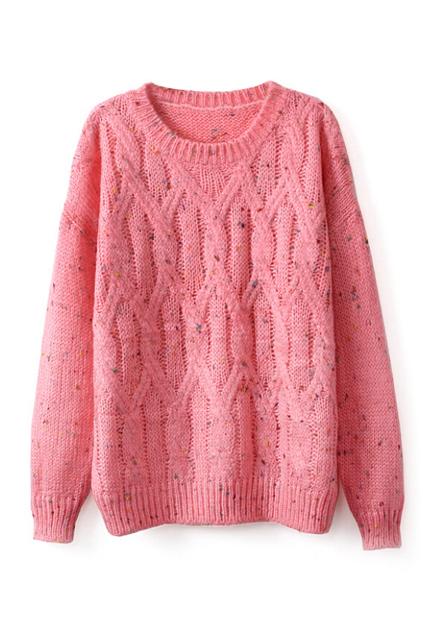 Romwe Twisted Knitted Loose Jumper