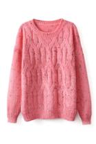 Romwe Twisted Knitted Loose Jumper