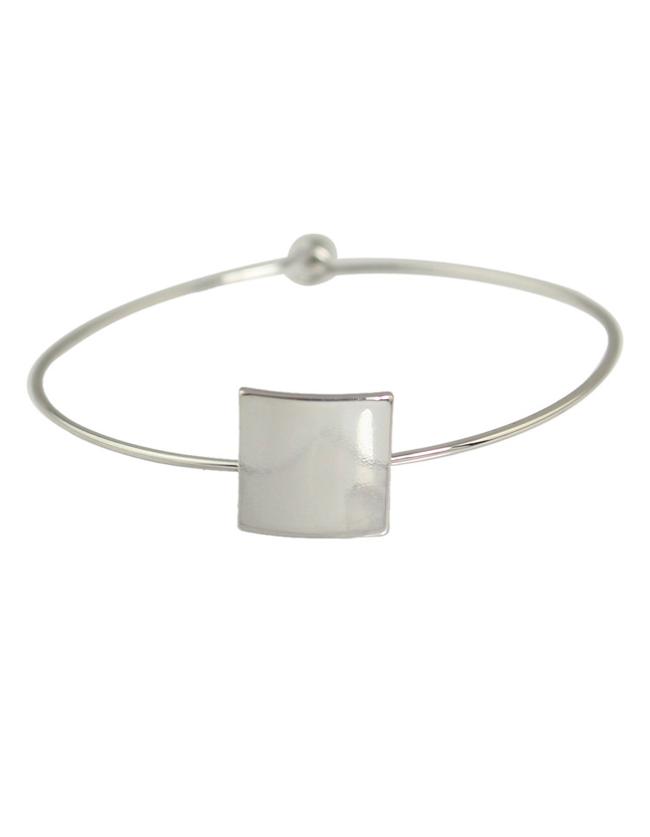 Romwe Silver Thin Simple Design Bracelet