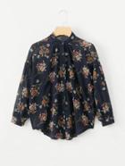 Romwe Calico Print Asymmetrical Chiffon Blouse