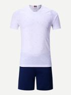 Romwe Men France Football Guest Team T-shirt With Shorts