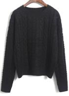 Romwe Cable Knit Crop Sweater