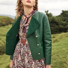 Romwe Double Breasted Faux Shearling Coat