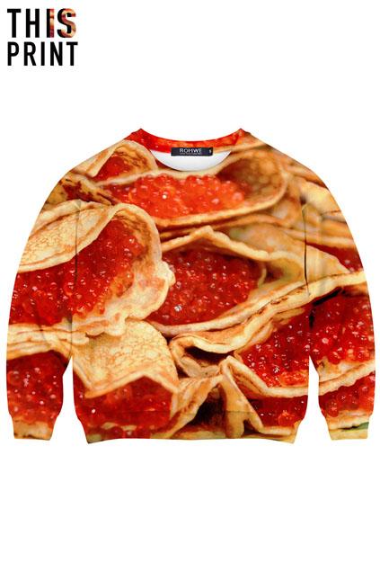 Romwe This Is Print Jam Tart Print Long-sleeved Sweatshirt