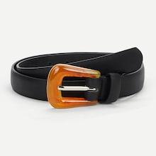 Romwe Contrast Buckle Belt