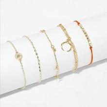 Romwe Star Charm Bracelet Set 5pcs