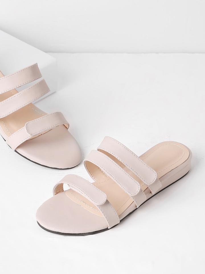 Romwe Pu Casual Sandals