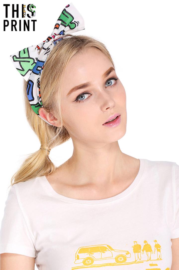 Romwe This Is Print Sported Body Print Hair Band