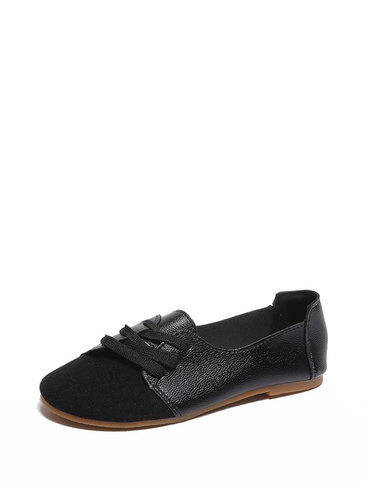 Romwe Round Toe Pu Flats