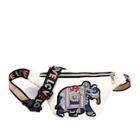 Romwe Elephant Embroidery Bum Bag
