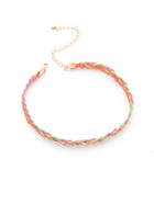 Romwe Simple Design Braided Choker Necklace