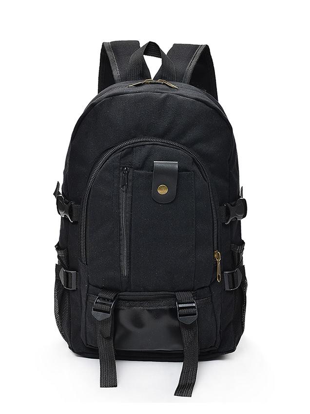 Romwe Buckle Decor Zip Front Backpacks