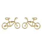 Romwe Gold Vivid Bike Shaped Fancy Stud Earrings
