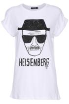 Romwe Romwe Cool Man Heisenberg Print White T-shirt