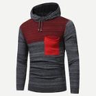 Romwe Men Color Block Pocket Front Sweater