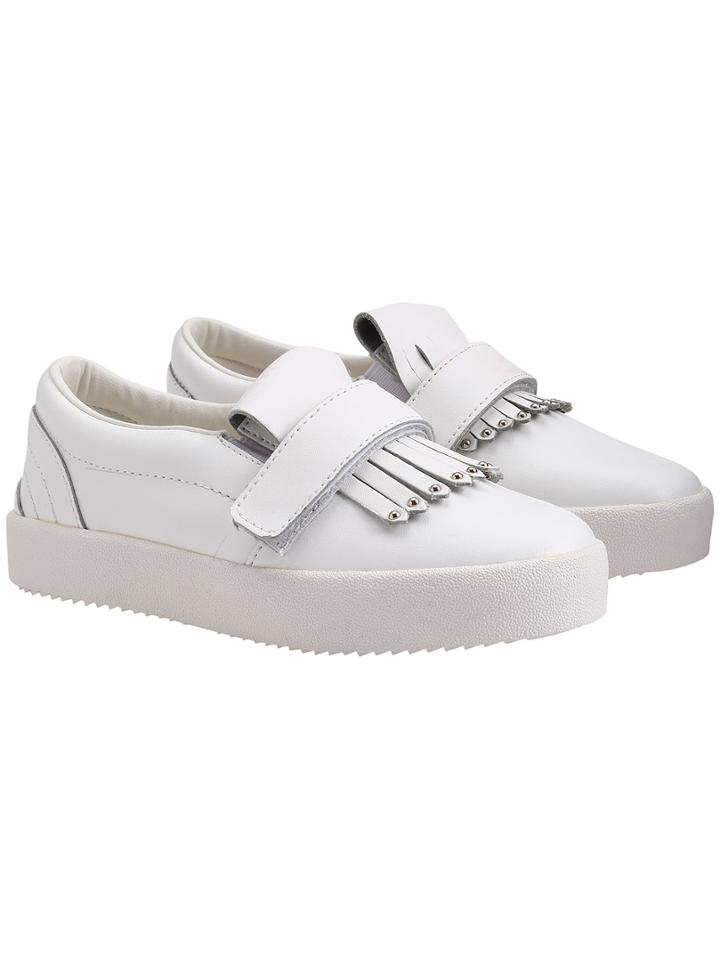 Romwe White Bead Tassel Pu Flats