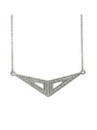 Romwe Geometric Triangle Pendants Necklace For Women