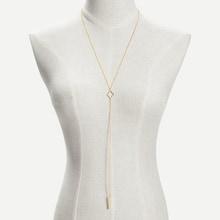 Romwe Sun God & Bar Pendant Chain Necklace