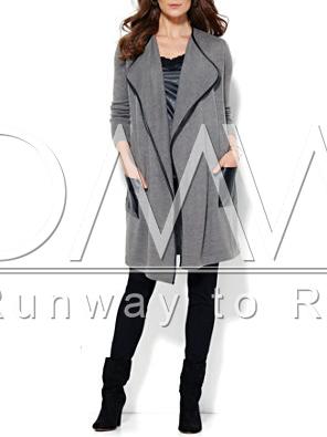 Romwe Grey Long Sleeve Pockets Coat