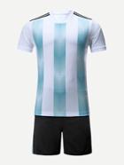 Romwe Men Argentina Footbal Host Team T-shirt With Shorts