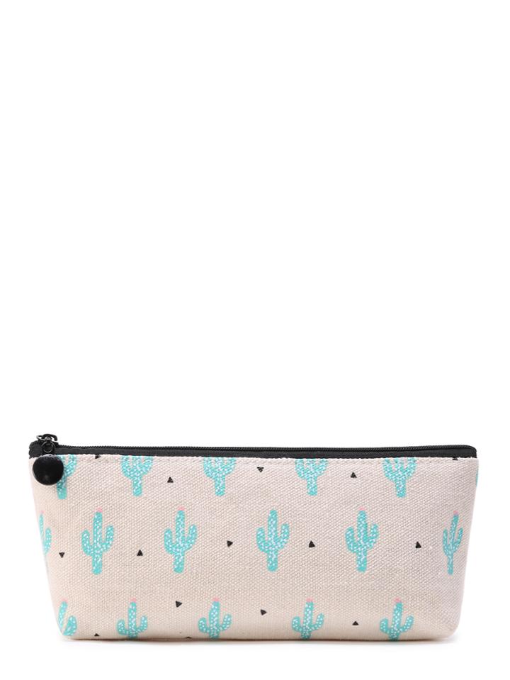 Romwe Cactus Print Makeup Case