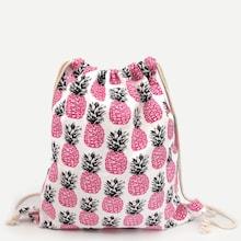 Romwe Pineapple Print Backpack