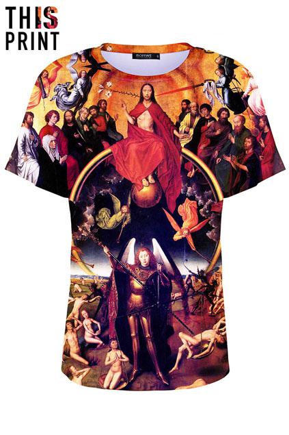 Romwe This Is Print Last Judgment Print T-shirt