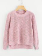 Romwe Dip Hem Knit Sweater