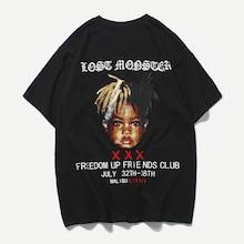 Romwe Guys Figure Print Back Tee