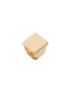 Romwe Gold Punk Square Ring