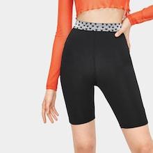 Romwe Star Tape Panel Leggings