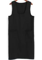 Romwe V Neck Sleeveless With Pockets Shift Dress