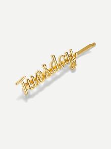 Romwe Letter Decorated Hair Clip