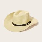 Romwe Guys Belt Decor Cowboy Hat With Adjustable Chin Strap