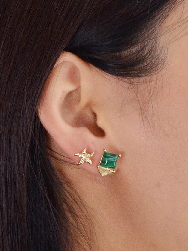 Romwe Malachite Earring Set