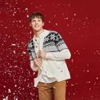 Romwe Men Christmas Print Knit Coat