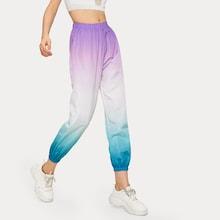 Romwe Ombre Elastic Waist Wind Pants