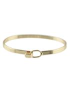 Romwe Alloy Gold Plated Simple Thin Bangle Bracelet For Women