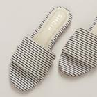 Romwe Striped Wide Band Slide Sandals