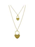 Romwe Gold Long Multi-layer Sweater Necklace