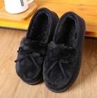 Romwe Solid Fur Fluffy Slippers