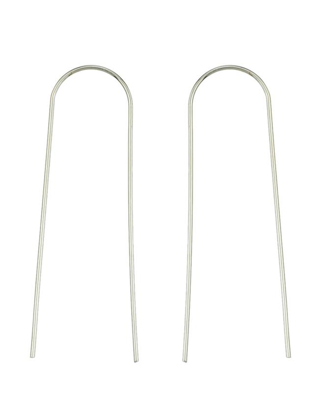 Romwe Silver Long Earrings For Women